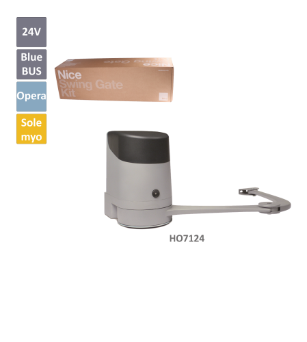 HOPP - pohon pákový pro křídlovou bránu do 2,4m/křidlo, motor 24V, 100W, 250Nm bez elektroniky